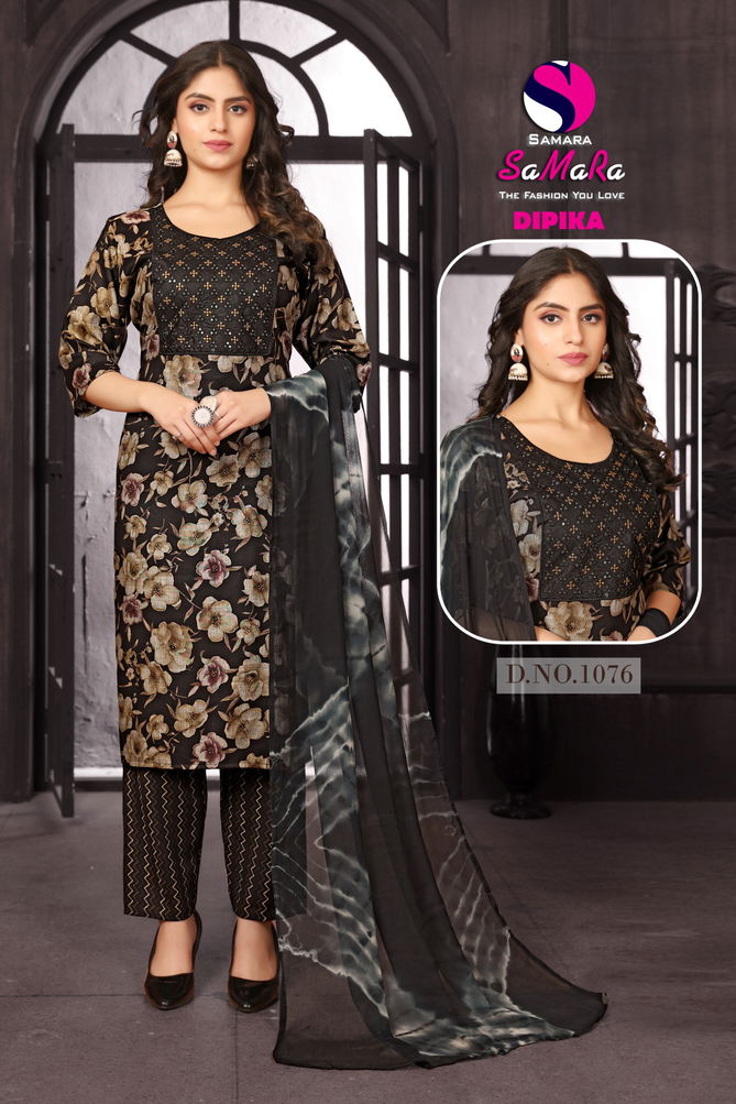 Dipika Vol 10 By Samara Capsule Printed Kurti With Bottom Dupatta Wholesale Online